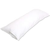 Amazon Basics Hypoallergenic Protector Cover Pillowcases - 21 x 55 Inches, Body Size, White, Pillows Not Included