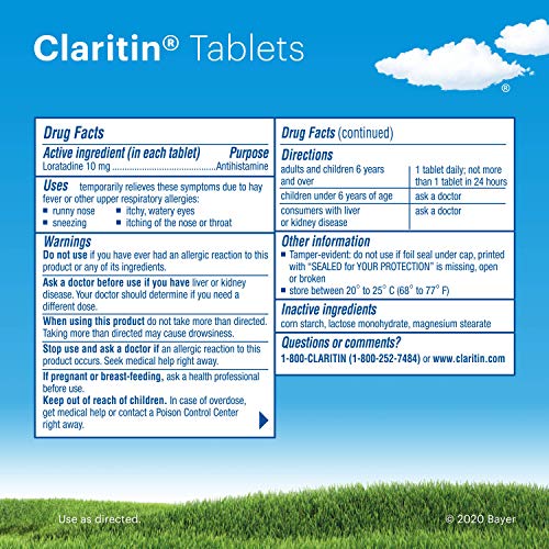 Claritin 24 Hour Allergy Medicine, NonDrowsy Prescription Strength
