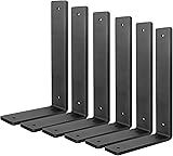 Heavy Duty Shelf Brackets 10 Inch, 6 Pack Floating