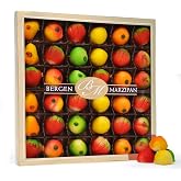 Bergen Marzipan 36 Piece Assorted Fruit Box Tray