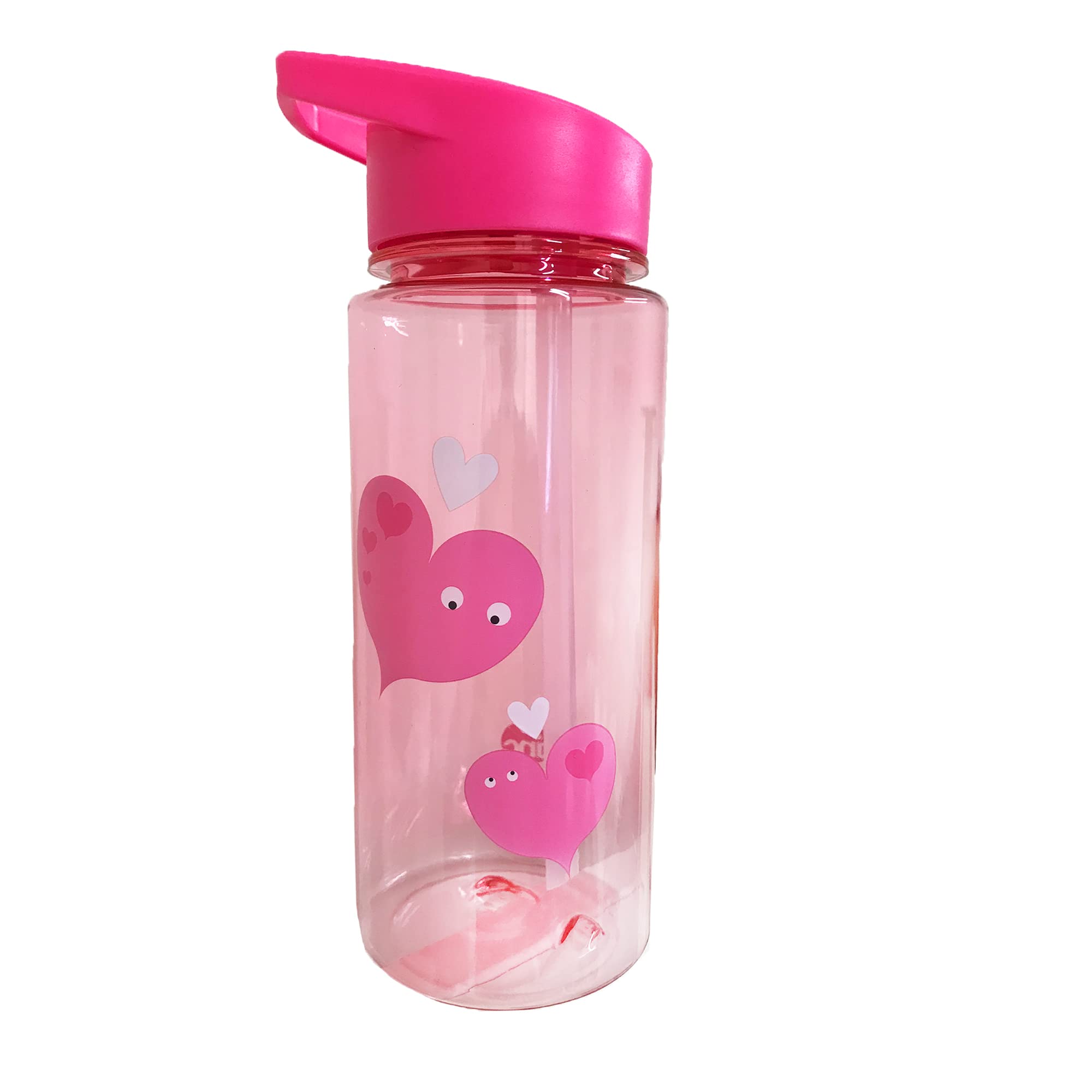 Tinc Pink 550ml Leak-Proof Kids Water Bottle With Straw | For School & Holidays | BPA Free (BOTLMAPK)