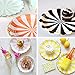 Disposable Party Paper Plates Stripe Dessert Plates 7-Inch for a Tea Party, Picnic or Birthday, Pack of 24 (7 in, Red)