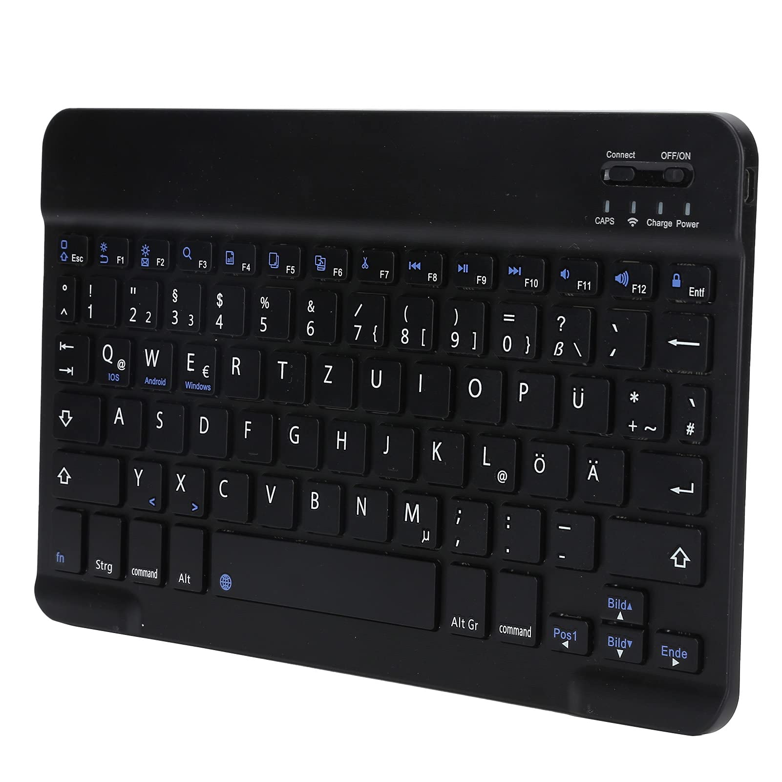 Photo 1 of German Keyboard 10Inch Keyboard German Layout USB Computer Keyboard for Laptops, PC(Black)