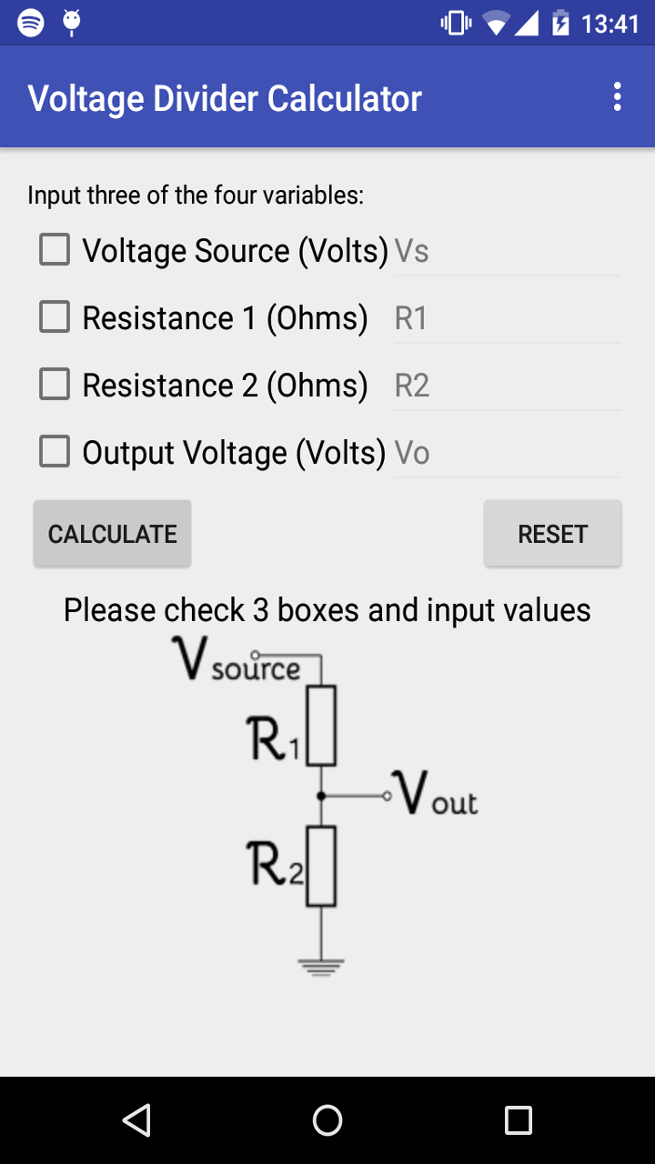 Voltage Divider Calculator