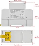 Heschen THC15A Digital LCD Timer Relay AC 220-240V 16A SPST DIN Rail view 2
