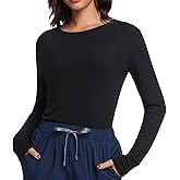 Artrello Underscrub Long Sleeve Women Crew Neck Undershirts Slim Fit Tees