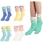 FasChic 5 Pairs Holding Hands Matching Socks for Women Men Couples – Magnetic Gift Set for Anniversary, Birthday, Valentine’s Day, Christmas