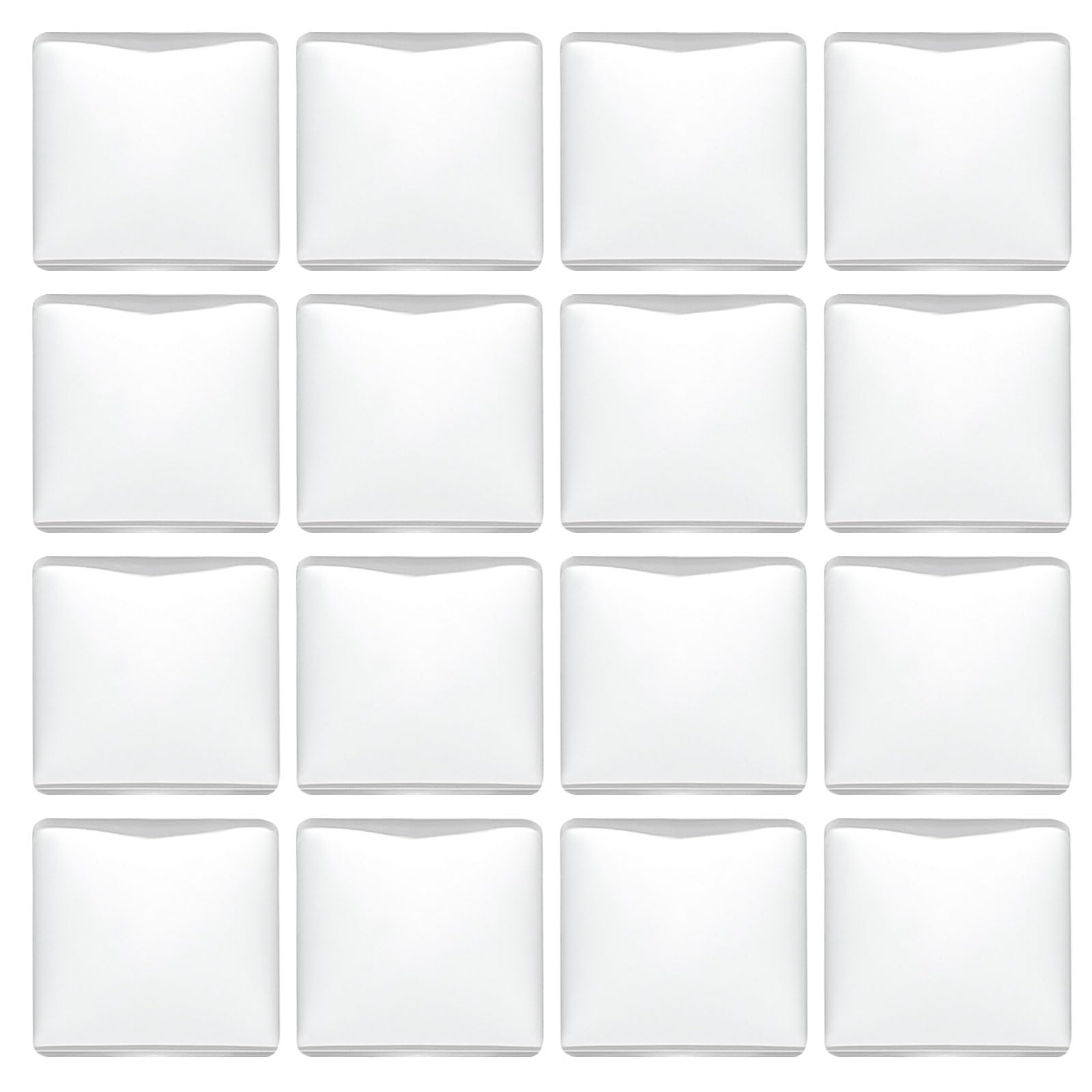 PATIKIL Transparent Glass Cabochons, 60Pcs 12x12mm Square Shaped Glass Dome Tiles for Photo Pendant Jewelry Making, Clear