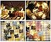 H.YOUNG Wall Deco LED Photo Clips String Lights,Perfect For Wedding Surprise Office celebrate And DIY Hanging Phtoes,20 Clips, 13 feet, Warm White