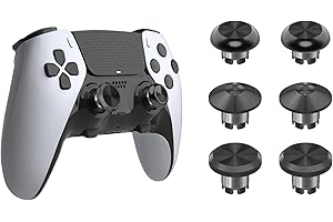 Metal Thumbsticks for PS5 Edge Controller, Custom Joystick Thumb Grips Replacement Kit for PS5 DualSense Edge Controller, Dur
