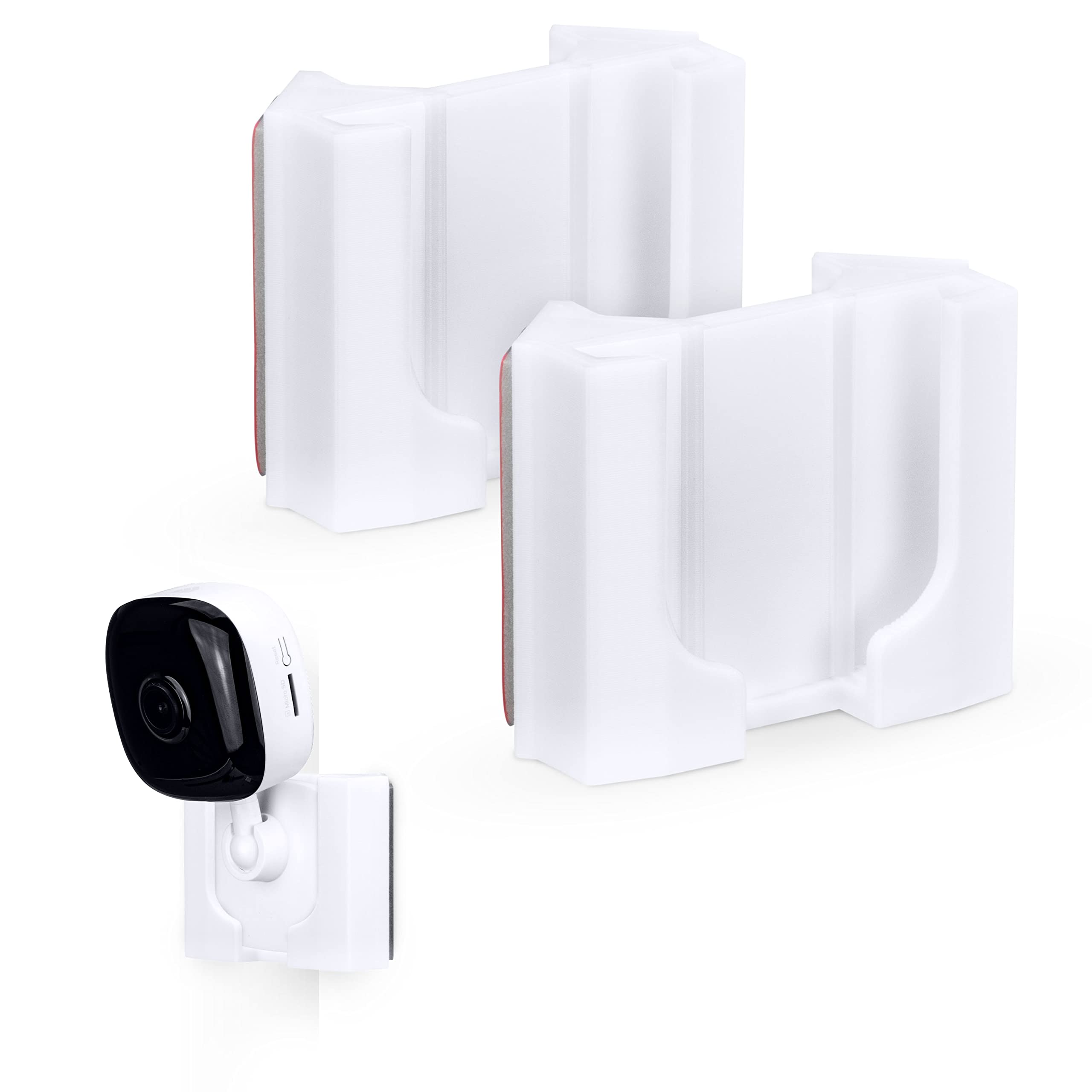 Photo 1 of Corner Wall Mount for Kasa Spot KC100, KC105, EC60 (2 Pack) Security Camera - Adhesive Holder, No Hassle Bracket, Strong 3M VHB Tape, No Screws, No Mess Install (White) by Brainwavz