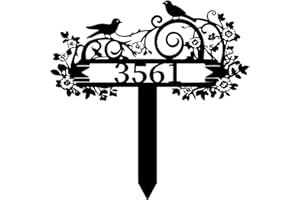 Eulwwkcal Custom Bird Garden Stake Signs,Personalized Garden Name Signs with Stakes,Flower Garden Plaque,Yard Sign with Last 