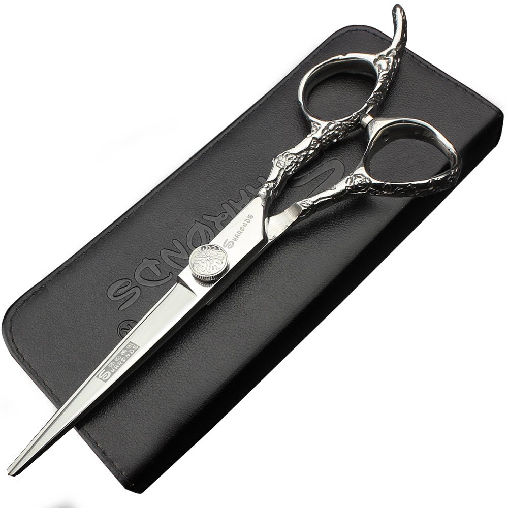 6-inch Personalized Rose Printing Hair Scissors Set Hair Stylist Barber Special Tools (6-inch Cutting Scissors) — image 1