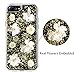 Coolden Case for iPhone 8 Plus Case iPhone 7 Plus Glitter Case with Dried Flower Cute Girly Durable Shockproof 2 Layers Solid PC TPU Cover Case for iPhone 6 Plus 6s Plus 7 Plus 8 Plus, Gold Flower