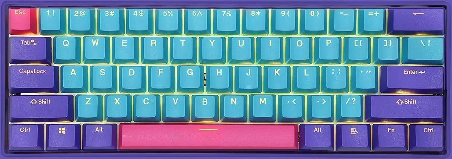 BOYI 61 Mini Hot-Swappable Wired 60% Mechanical Gaming Keyboard,RGB Cherry MX Switch PBT Keycaps NKRO Type-C Keyboard for Gaming and Working (Joker-Plus Color,Cherry MX Speed Silver Switch)