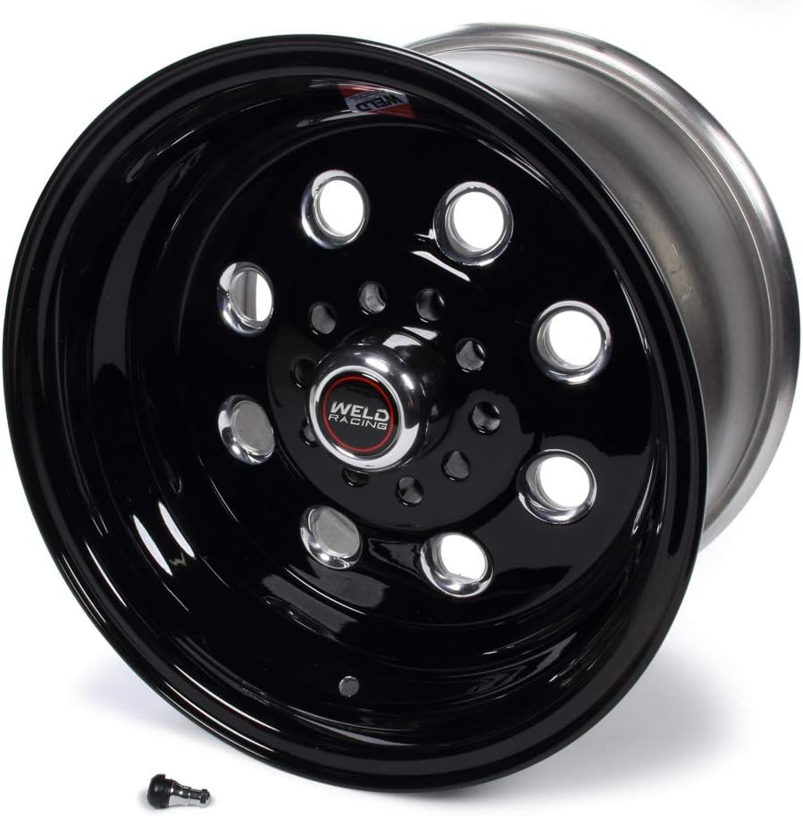 Wheel, Draglite, 15 x 10 in, 4.500 in Backspace, 5 x 4.50/5 x 4.75 in Bolt Pattern, Aluminum, Black, Each