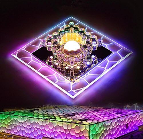 Led Button Tube Downlight Crystal Aisle Lamp Living Room Ceiling Lamp Inductance Transformer Diamonds Corridor Xuan Guan Hole Lamp Ceiling Light (180 * 180Mm) , 1 , 3W