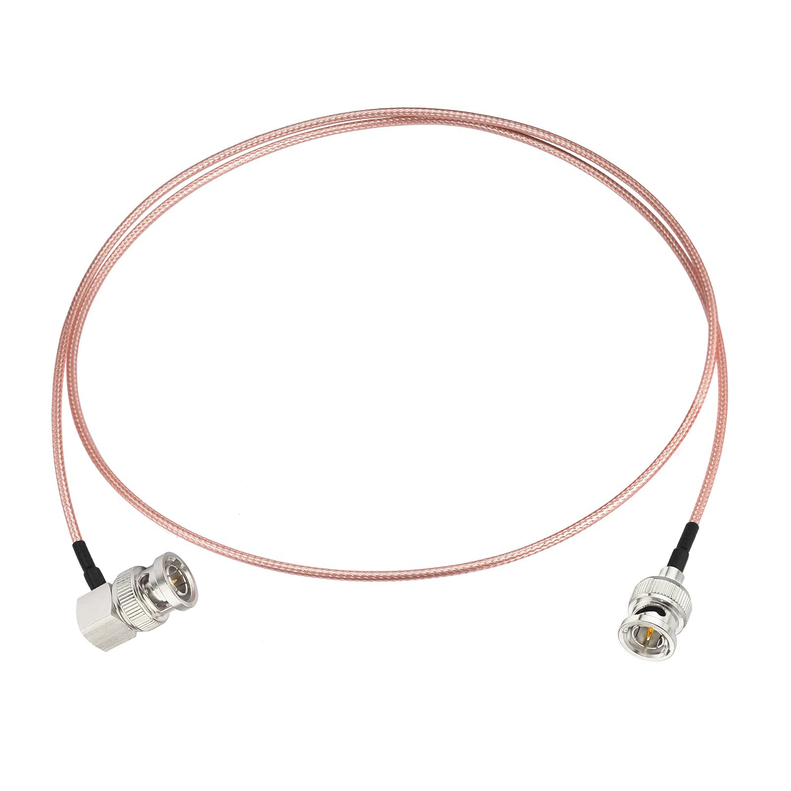 Superbat Thin BNC Male to Male Right Angle RG179 Cable 1m Short HD 3G SDI Video Cable 75ohm for Blackmagic Camera SDI Converter/Recorder CCTV Monitor Audio Video System Supports 3G-SDI/HD-SDI/4K/8K