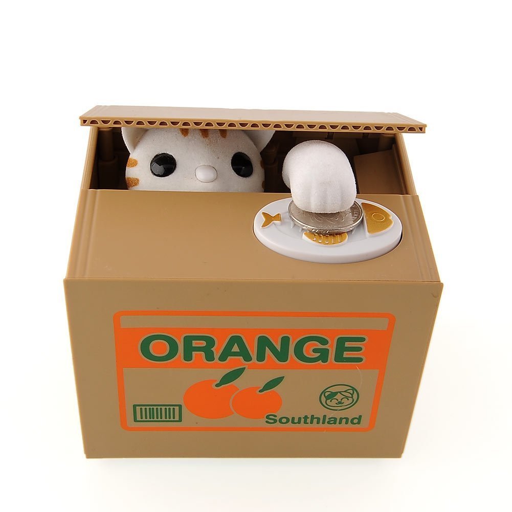 DMZK Kids Automatic Bank Cat Steals Coins Gift for Kids