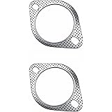 Strongthium 3“ Exhaust Gasket 2 Bolt for 3 Inch Muffler Flange Manifold 120-07610-0002 High Temperature 2X