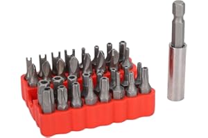 Haofy Security Screw Hex Bit Set Durable Chrome Vanadium Steel 33Pcs for Vehicle Computer