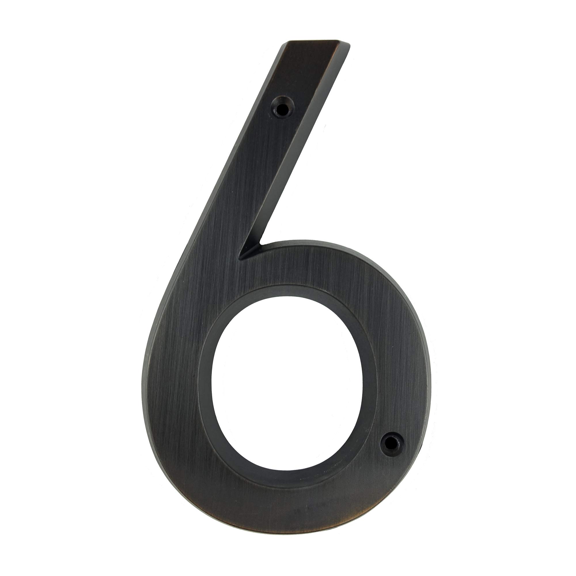 HASWARE House Number Sign 6 Inch (15 cm) Vintage Style Aged Bronze Finish Door Numbers Signage Plaque Street Home Address Numerals,Zinc Alloy[Number 6]