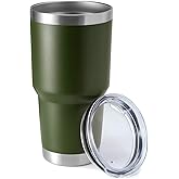 HASLE OUTFITTERS 30oz Stainless Steel Tumbler, Double Wall Vacuum Insulated Travel Mug Tumbler, Durable Insulated Coffee Mug, Gift Box Set (Amey Green, 1)