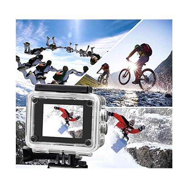 Luckyza HD wasserdichte Action Kamera, 1080P 2" LCD Bildschirm Cam Sport Kamera Unterwasser Digital Camcorder Mit Zubehör Kits Für Outdoor Sport,Yellow – Bild 5