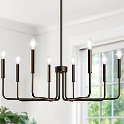 8-Light Farmhouse Chandelier for Dining Room