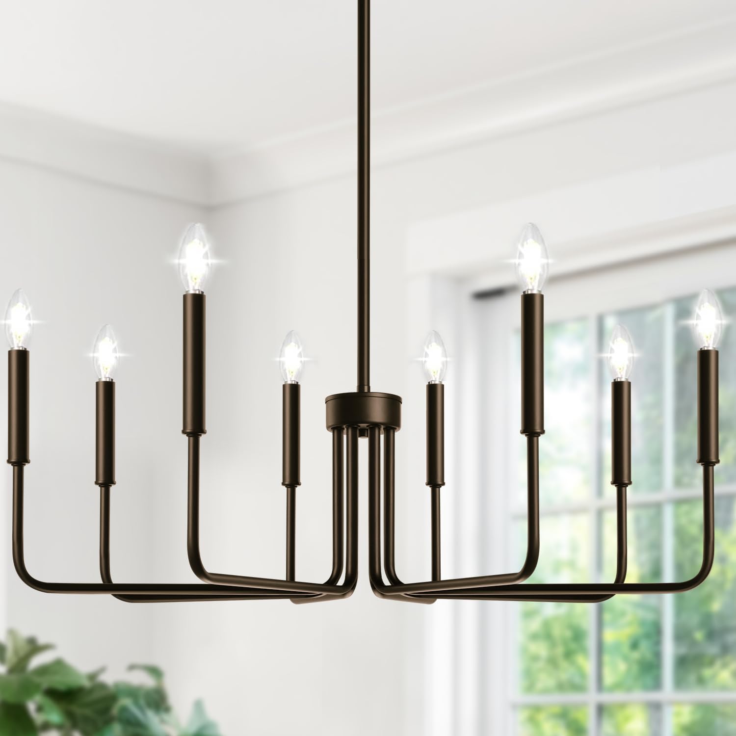 8-Light Farmhouse Chandelier for Dining Room