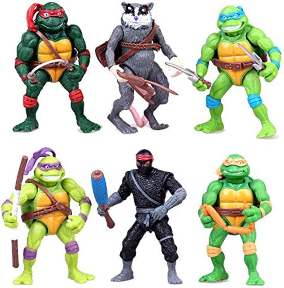 6 Assorted Ninja Turtles Figurines 