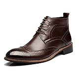 Hilotu Men's Brogue Shoes Lace Up Breathable