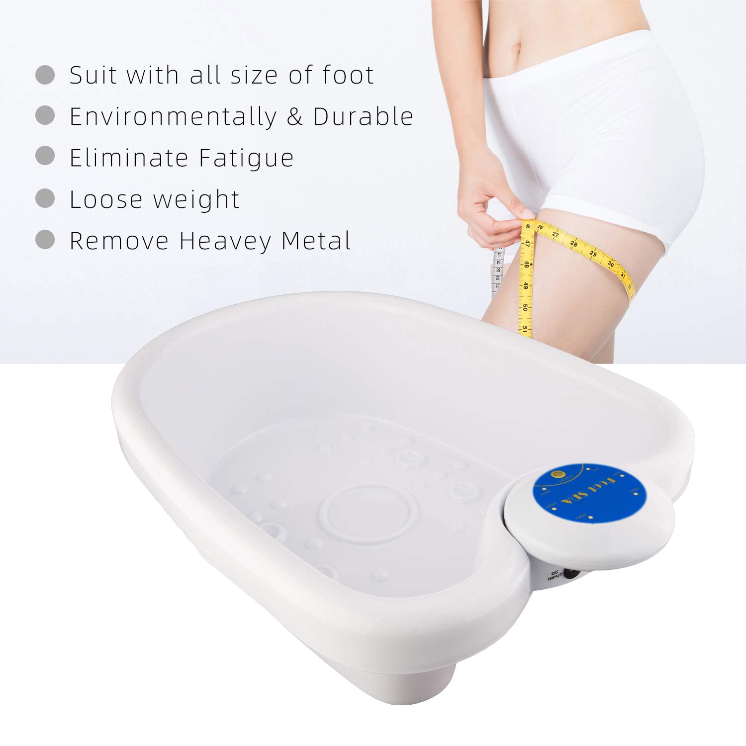 Ionic Detox Foot Bath Machine, Personal Ionic Foot Cleanse Ionic Foot Bath SPA Machine for Home Beauty Salon Spa With Basin and Two Round Arrays: Beauty