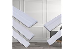 QDYMXUN Self Adhesive TPE Chair Rail, Lightweight Peel and Stick Flexible Wall Panel Molding Trim for Mirror Frames, Cabinet Doors, and Home Decoration (118''L x 0.79''W)