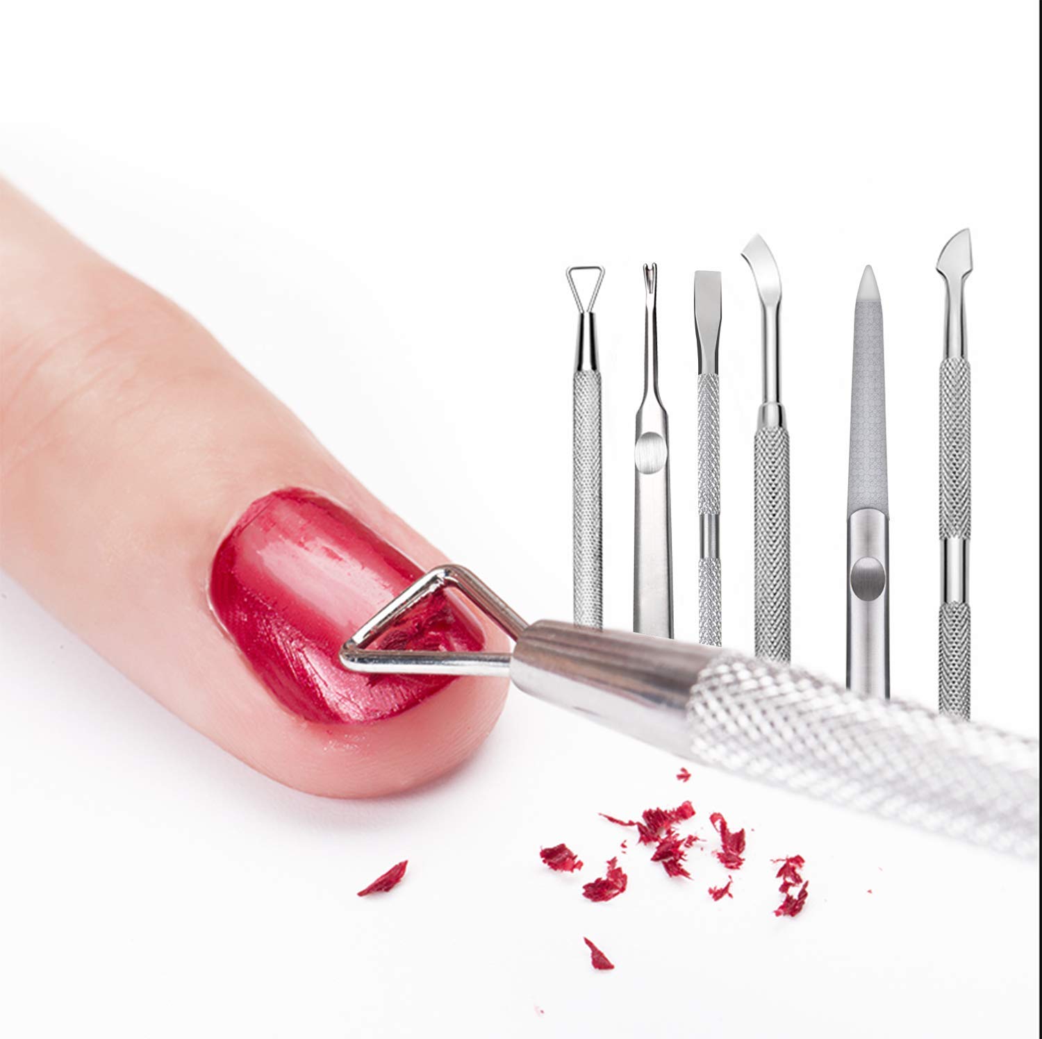 JPNK 6PCS Manicure Set Nail Clippers, Stainless Steel Pedicure Grooming Kit, Professional Home Travel Nail Tools : Beauty