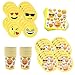 HAZOULEN Emoji Birthday Party Supplies - Serves 16