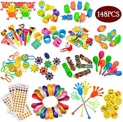 Ibayda 148Pc Carnival Prizes Toy Assortment for Kids Party Favor, Birthday Party, School Classroom Rewards, Pinata, Christmas, Festival and holiday Gifts