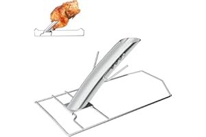 EASIBBQ Infusion Turkey Roasting Rack with Beer Can Chicken Roaster Stand, Vertical BBQ Chicken Roaster Rack for Roasting and Grilling Poultry, Turkey Roasting Stand Chicken Holder, Turkey Fryer Accessories