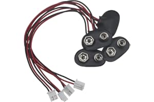 OZXNO 4 Pcs 9V Battery Snap to PH 2.0 Connector Cable T Type 9V Battery Clip Connector with 15cm Lead Wire