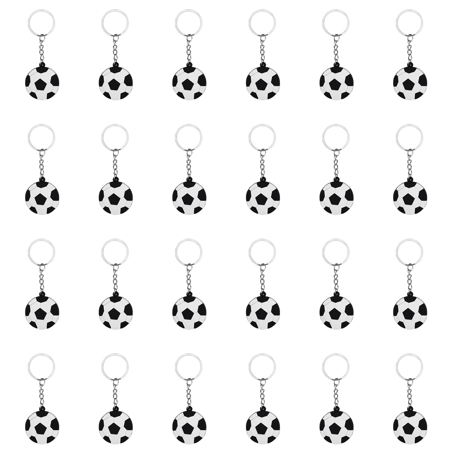 JNAWA Soccer Ball Keychains Mini Football Key Rings Soccer Pendants for Adult Football Party Bag Fillers Pendant Sports Key Ring Decoration (24)