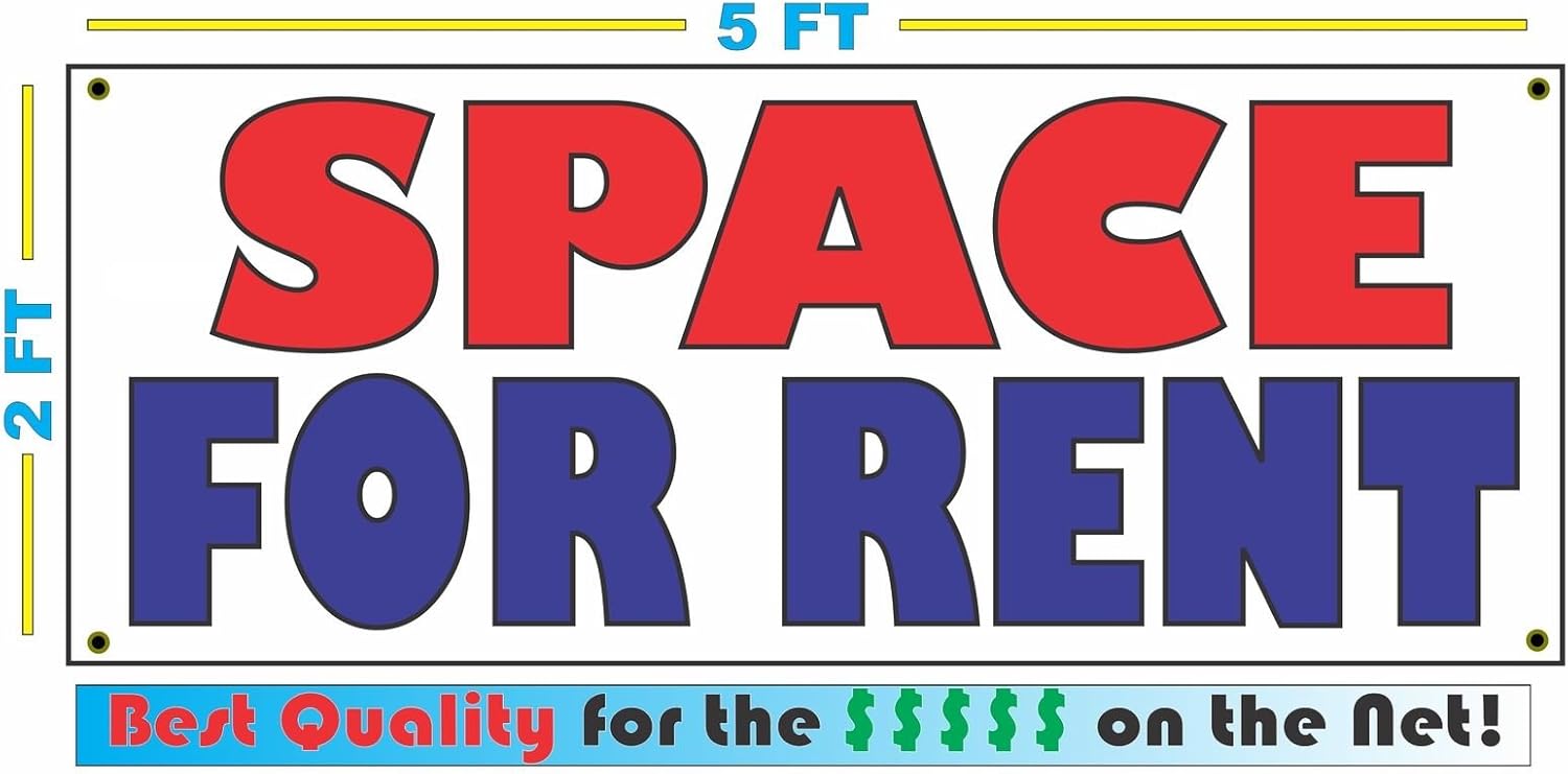 Space for Rent 2x5 Banner Sign Office Products