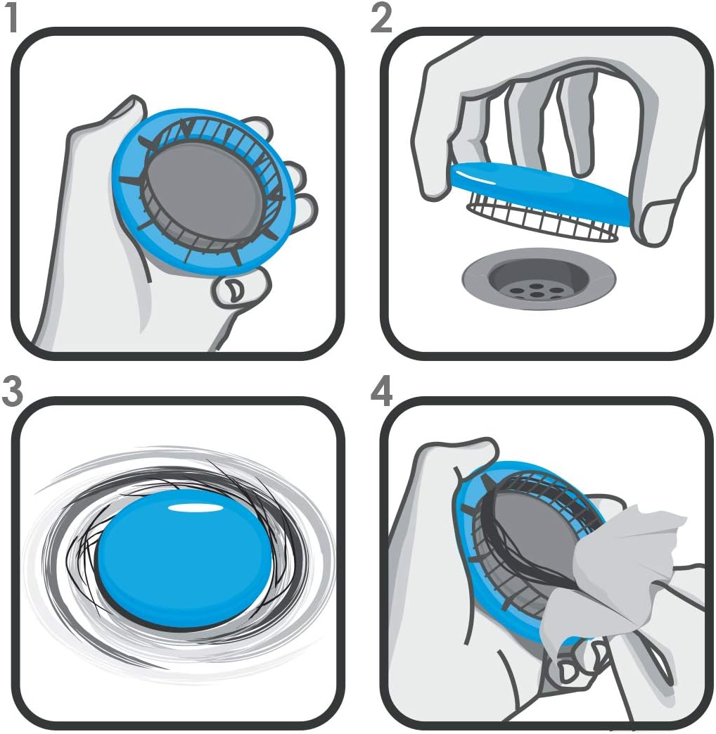 Tub Flo Stainless Steel Shower Drain Hair Catcher, Hair Stopper for Bathtub and Sink Easy-Install Drain Filter - Image 3