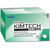 Kimberly-Clark B0013HT2QW– Kimtech Science KimWipes Delicate Task Wipers; 4.4 x 8.4 in. (11.2 x 21.3cm); 1-ply 286 Count