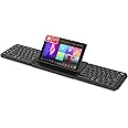 MP Mobile Pixels Tetra Keyboard with 8" Touchscreen, Customizable Hotkeys Wireless Ergonomic Keyboards, 3 Modular Layouts, Bluetooth Connectivity, USB-C Charging, Portable Keyboard for Windows/Mac
