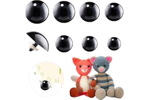 Vanblue 132pcs 14-30mm Large Safety Eyes with Washer for Amigurumi Black Safety Eyes for Crochet Stuffed Animal Eyes Craft Doll Plastic Safety Eyes for DIY Toy Making Supplies Halloween Decorations
