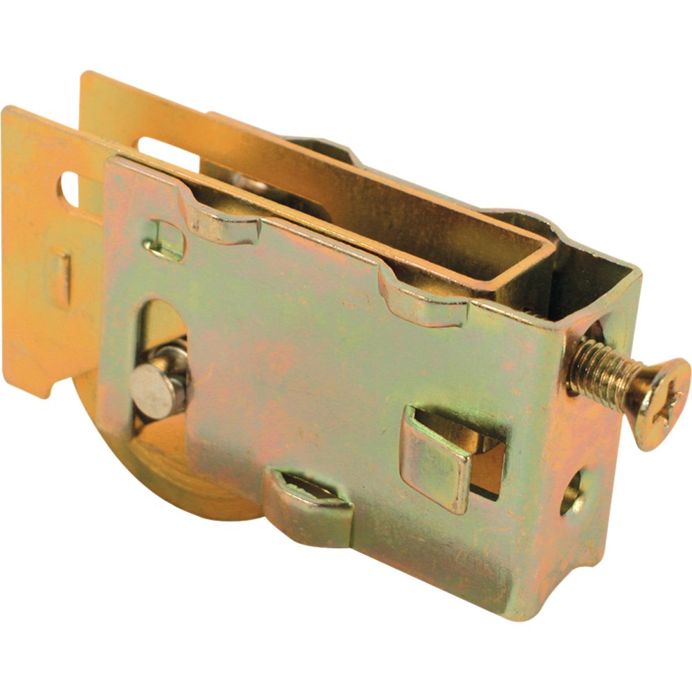 Photo 1 of Prime-Line D 1688 1-1/4 In. Steel Ball Bearing Sliding Door Roller Assembly (Single Pack), Yellow zinc