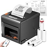 EEGVUY Impresora Térmica de Recibos 80mm con Bluetooth y USB
