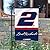 Brad Keselowski #2 Deluxe 2-Sided GARDEN Flag WITH METAL POLE Banner Nascar Racing