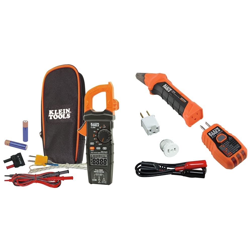 Klein Tools Digital Clamp Meter + Circuit Breaker Finder Tool Kit With