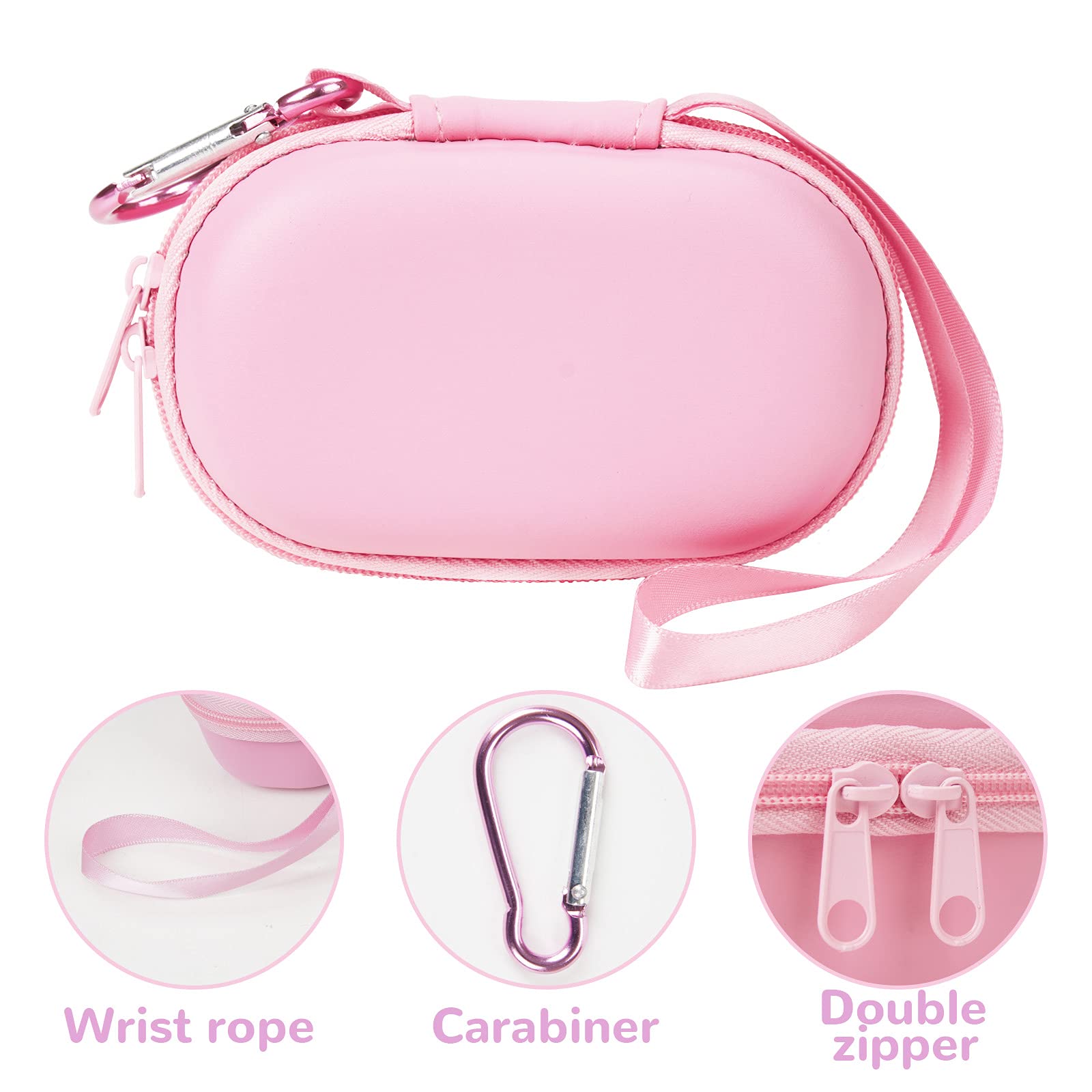 MGZNMTY Storage Case for 2 Tamagotchi Demon Slayer Interactive Toy Digital Pet, Protective Cover for Demon Electronic Gadget Virtual Pet (Pink)
